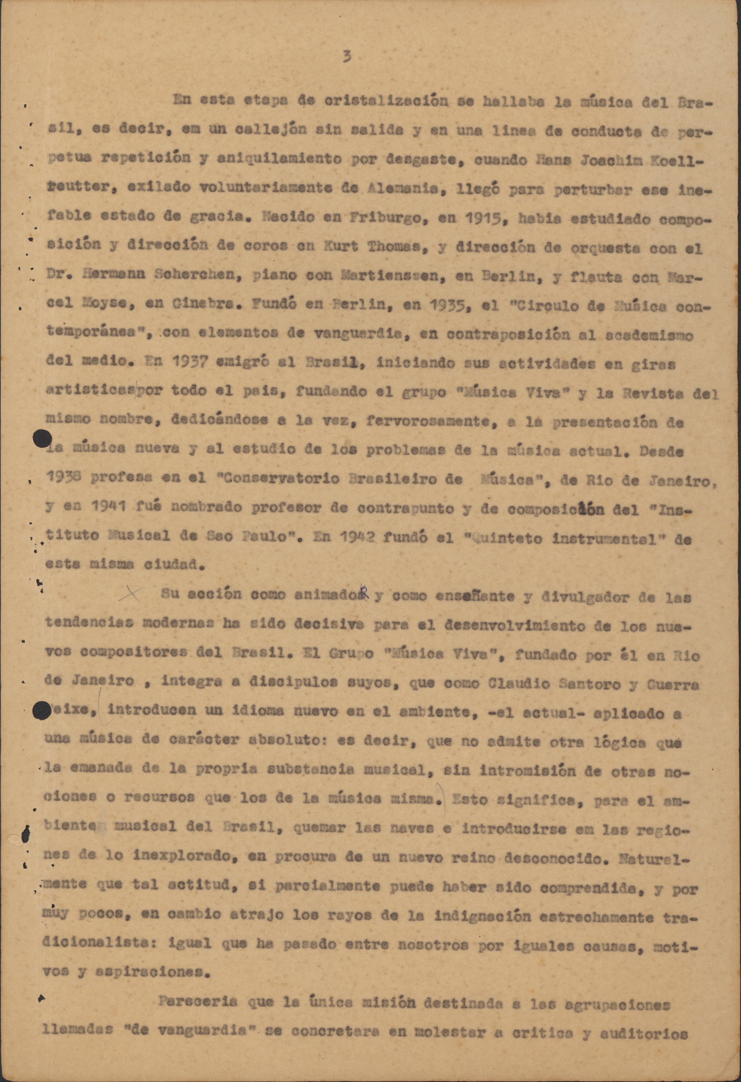 Hans Joachim Koellreutter y el grupo 